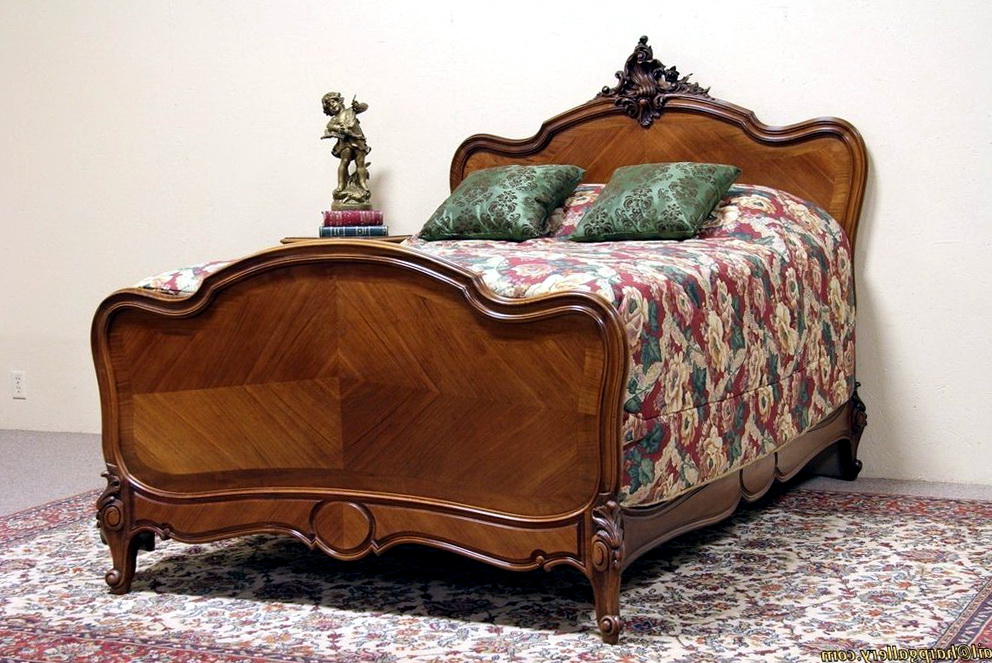 Cream And Gold Antique Bedroom Furniture Beds 24568