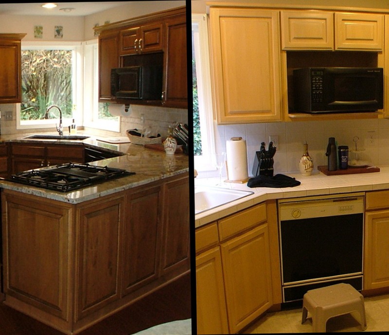 Kitchen Cabinet Refinishing Before And After Pictures